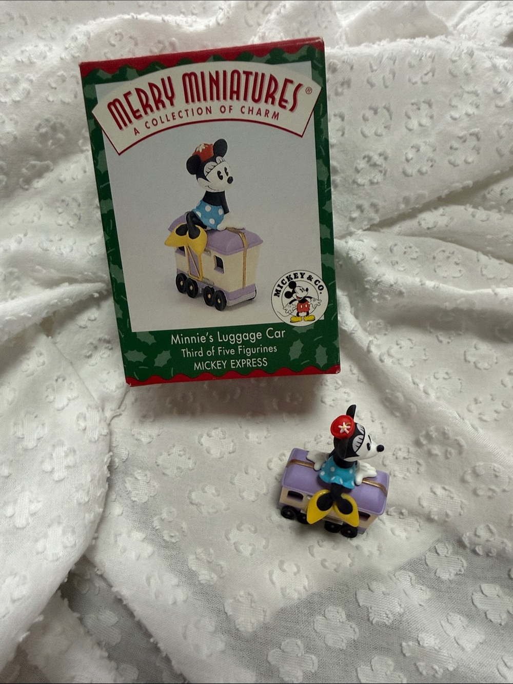 Hallmark Disney Merry Miniatures Mickey Express Minnie’s Luggage Car 1998